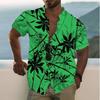 Летняя мужская рубашка с коротким рукавом, модная повседневная рубашка с 3D-принтом для пляжного отдыха, свободная дышащая мужская рубашка с коротким рукавом