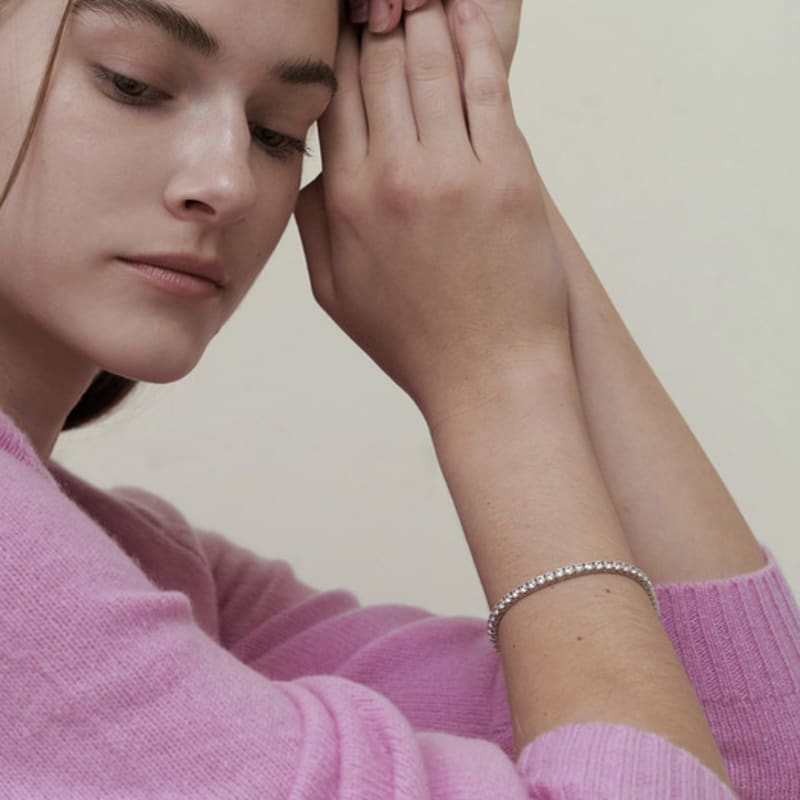 MZUU BIJOU Теннисный браслет-цепочка 3 мм