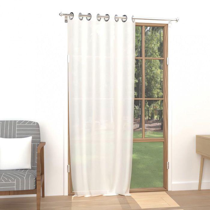 Eyelet Curtain 135x250 Cm ALIX White, by Soleil D'ocre