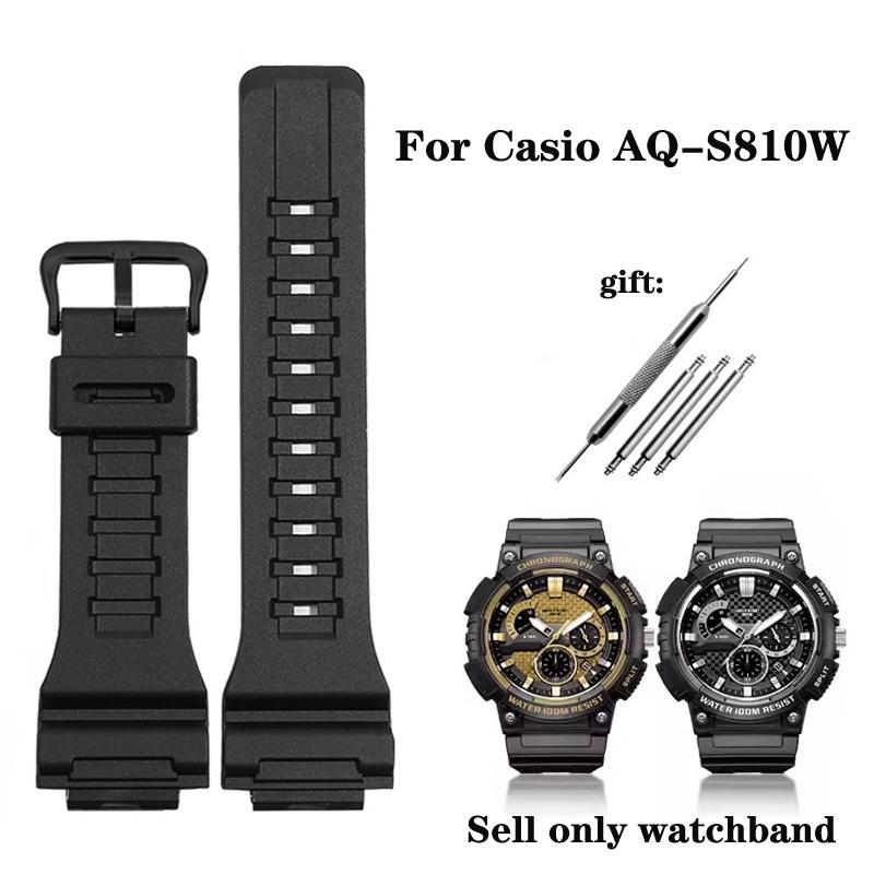 Для часов Casio AQ-S810W AEQ-110W W735H/736H Ремешок Мужской и Женский Смола Мягкий Удобный Силиконовый Ремешок для Часов 18 мм