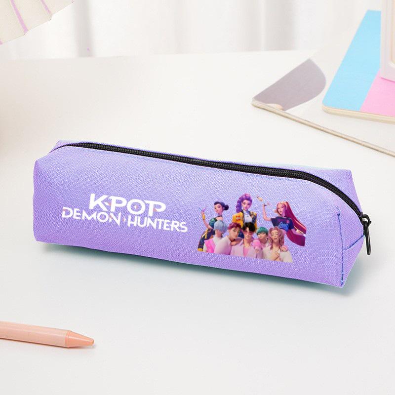 Мультянальный пенал 'Девушка-охотница на демонов K-pop' - Сумка для канцелярских принадлежностей из Оксфордской ткани для учеников начальной школы