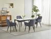 JORK chair - dark gray velvet / black legs x 2