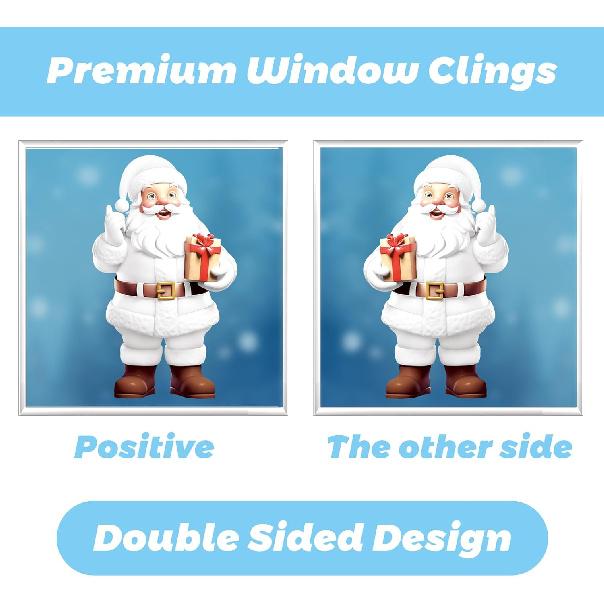 Window Stickers 9 Sheets Window Sticker Decor Snowflakes Window Pictures for Doors, Shop Windows, Glass Fronts, Window Clings Decoration Reble