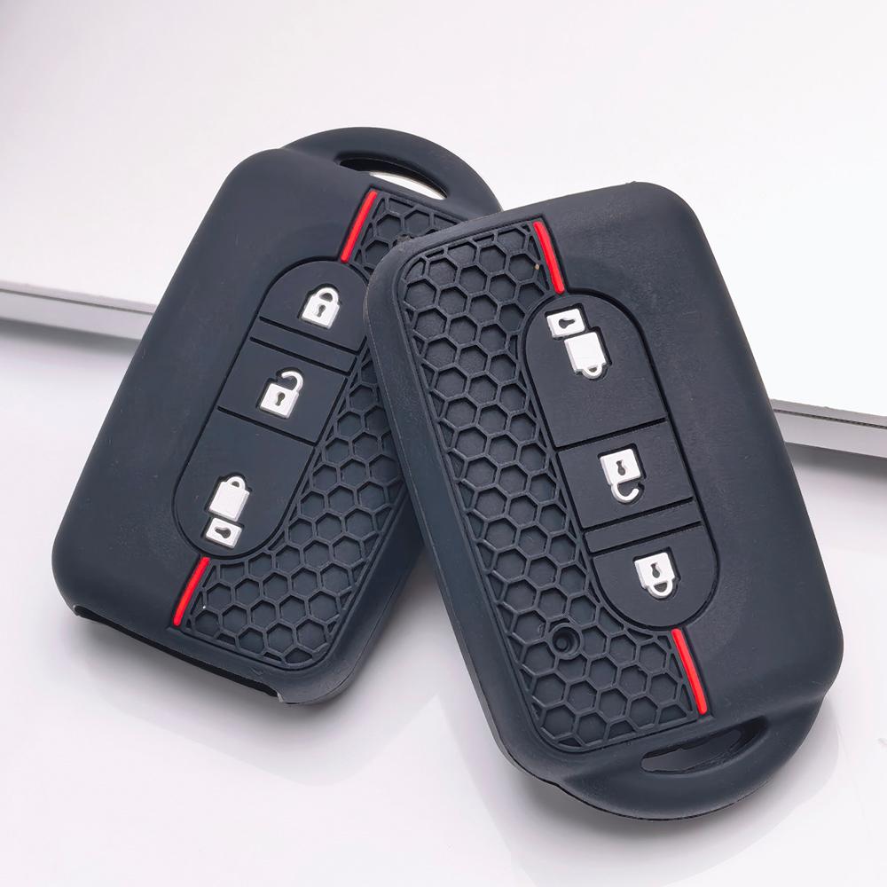 Силиконовый чехол для ключа Nissan с 3 кнопками (Smart Key), Подходит для Nissan Qashqai X-Trail Juke Pathfinder Navara, Ударопрочный держатель для брелока, Защитный аксессуар