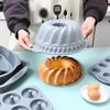 Gray Silicone Cake Pan High Temperature Resistant Cake Mold DIY Pastry Baking Tools Muffin 3D Bread Baking Accessories