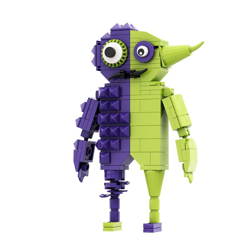 Gobricks Garten Of Banban Bricks Game Green Headed Monster Flamingo MOC Model Building Blocks Children's Educationa Gifts