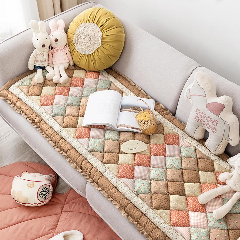 Подушка для дивана из 100% хлопка ручной работы, нескользящая утолщенная подушка в форме булочки, чехол для дивана, можно стирать в машине