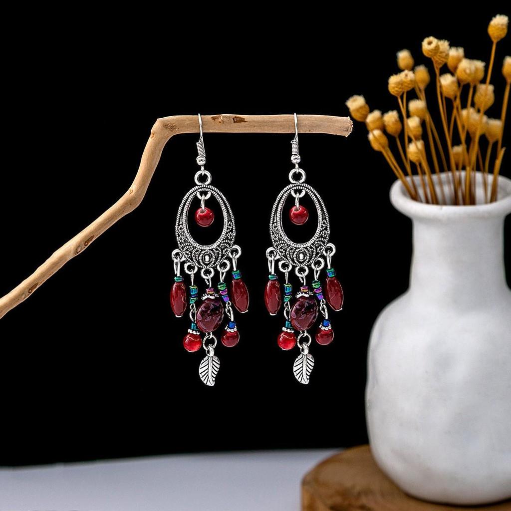 Bohemian Ethnic Tassel Earrings - Tribal Style for Holiday Travel Photography