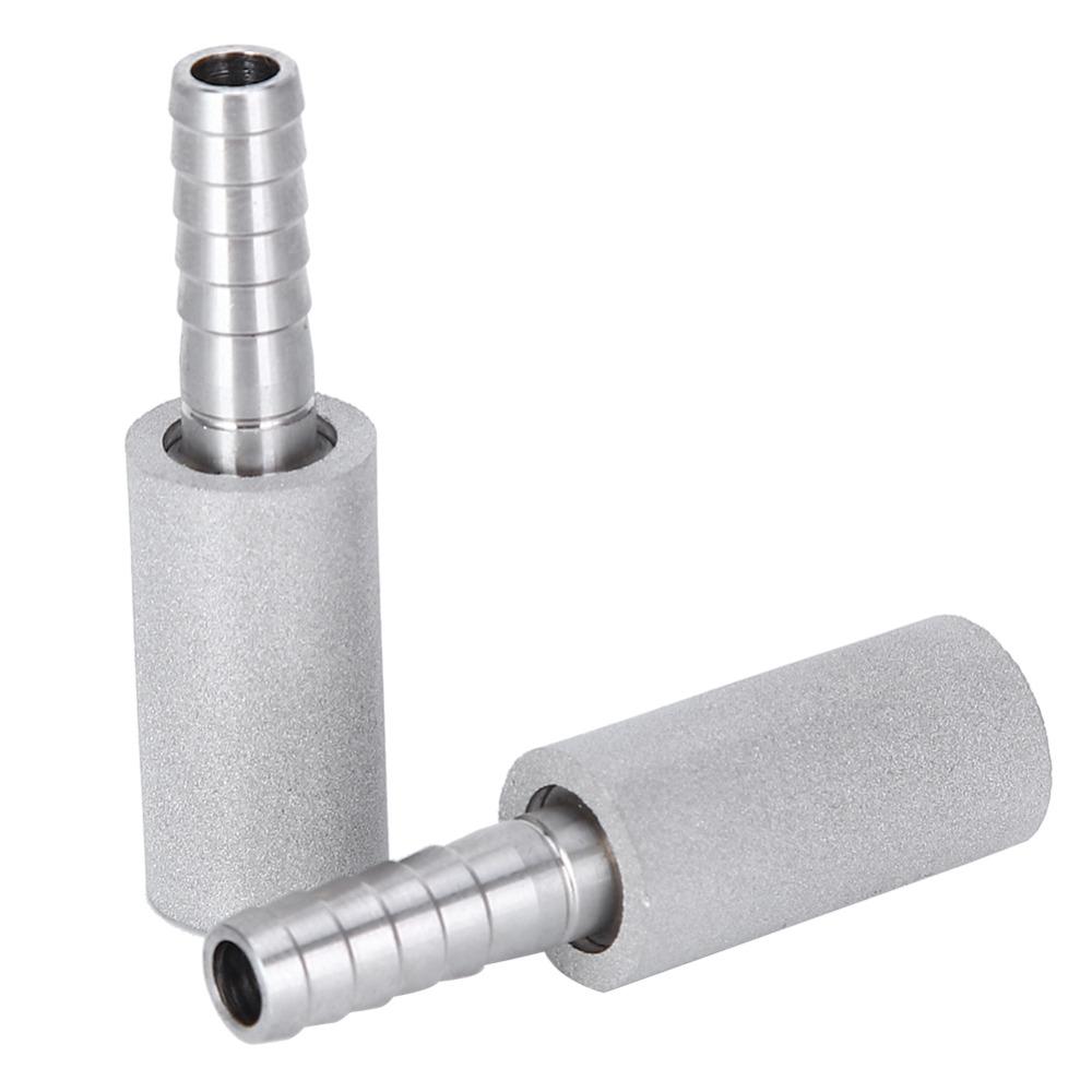 2pcs Stainless Steel Aeration Stone 1/4 Inch Barb Brewing Accessories Beer Carbonation