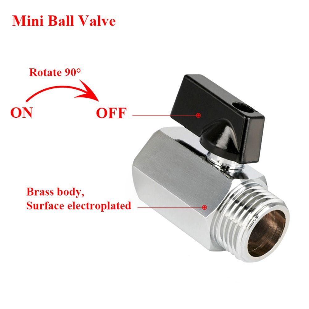 1/8" 1/4" 3/8" 1/2" BSP Threaded Brass Ball Valve Male To Female/Female To Female Plated Brass Air Compressor Valve