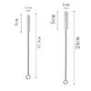 5pcs Soft Hair Tube Cleaner Brush Stainless Steel Handle Bottle Cleaning Brush  For Straw Bottles