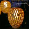Solar Bamboo Weaving Lantern 600 mAh Waterproof Chinese Lantern Lights Warm Light LED Garden Decorative Light