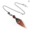 Natural 7 Chakra Healing Crystals Pendulum For Dowsing Divination Quartz Stone Pendulums Antique Reiki Pendant Jewelry