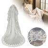 Свадебная Фата Кружева Цветочная Вышивка Однослойная Большая Длинная Белая Романтическая Мягкая Сетка Фото Опора Косплей Помолвка Фата Вечеринка Головной Убор