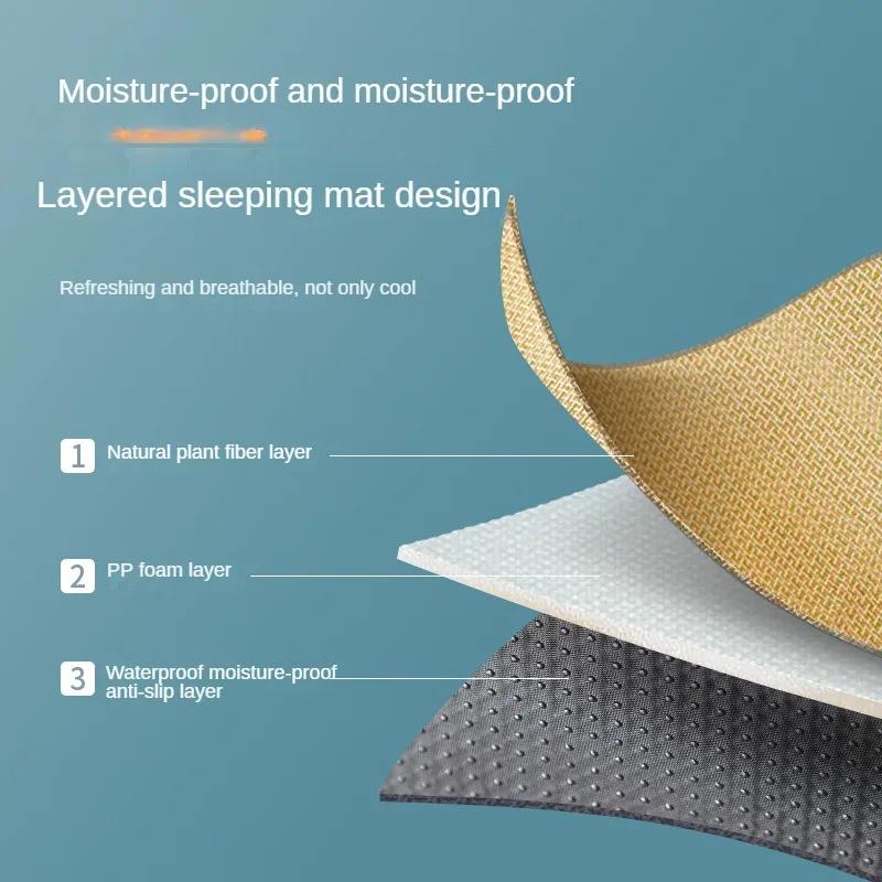 Летний влагонепроницаемый и дышащий коврик для собак для домашнего использования, летний прохладный коврик для собак, универсальный коврик из ротанга для кошек, мягкий тканый коврик для домашних животных