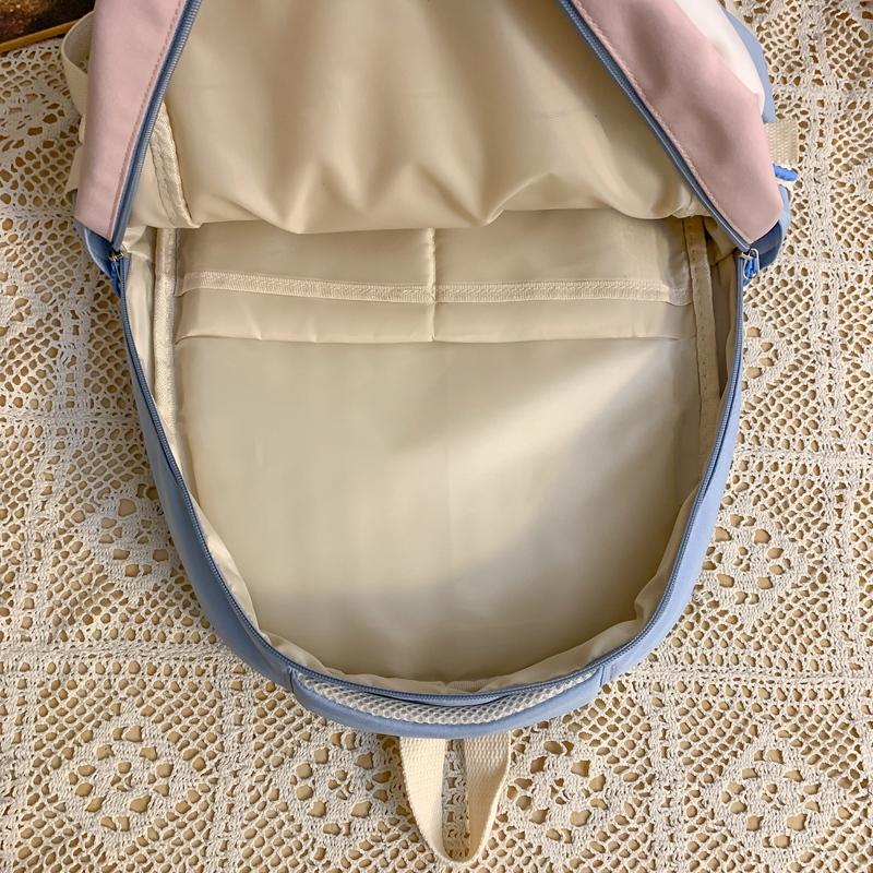 Школьный рюкзак для младших школьников, женский рюкзак большой емкости, контрастный цветной рюкзак для старшеклассников