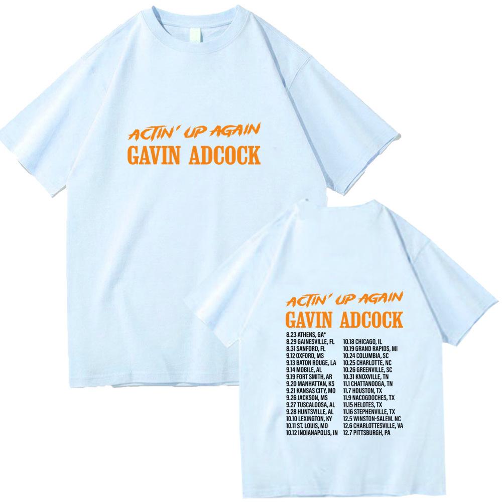 Gavin Adcock Actin' Up Again Tour 2026 Music Fans Gift 100% Cotton T-shirt