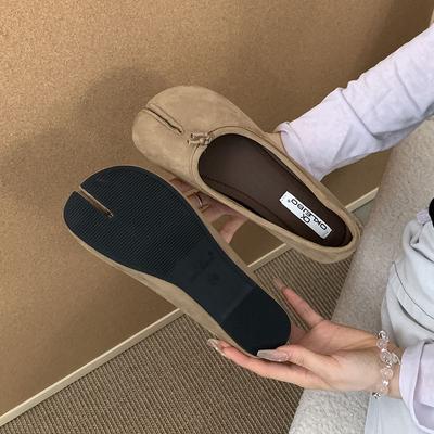 Модная Роскошная Мягкая Модная Флок Женская Обувь с Увеличением Высоты Женская Обувь с Мелким Вырезом Странный Носок Женские Балетки Обувь 2025 Новинка