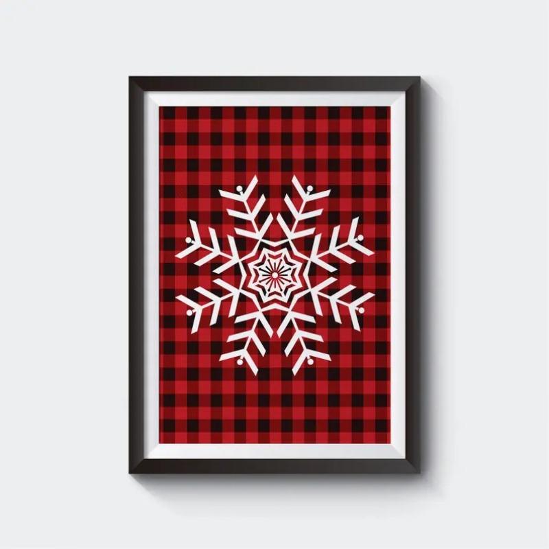 Christmas Decor, Christmas Printables, Unframed Canvas Print Poster Wall Art, Winter Decor, Winter Wall Art