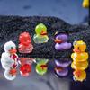 6 Pcs Mini Duckling Figurines Halloween Theme Duck Ornaments Resin Witch Ghost Zombie Duck Collectibles for DIY Aquarium Micro-Landscape Decor