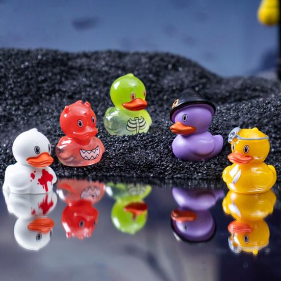 6 Pcs Mini Duckling Figurines Halloween Theme Duck Ornaments Resin Witch Ghost Zombie Duck Collectibles for DIY Aquarium Micro-Landscape Decor