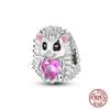 Original Owl Beads 100% 925 Silver Lucky Cat Elephant Charms Fit Original 925 Bracelet DIY Jewelry Making Women's Gift
