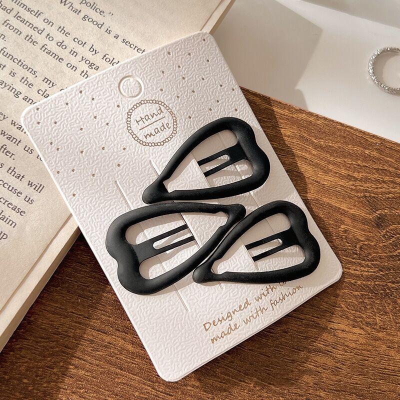 3 шт., матовые заколки для девочек, овальные, треугольные и квадратные заколки для волос со звездами для детей, заколки для волос, заколки для волос Click Clack