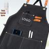Водонепроницаемый и маслостойкий холщовый фартук 2025 года - Молодежный стиль для кухни, дома, общественного питания, бариста