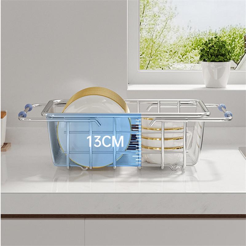 Выдвижная полка для слива раковины, многофункциональная корзина для слива из нержавеющей стали, держатель для кухонного хранения, корзины для мытья овощей
