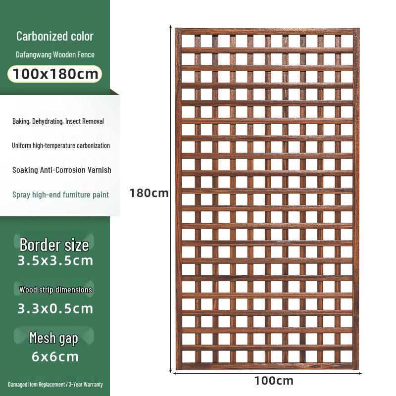 Outdoor Wooden Fence Lattice: Anti-Corrosion Courtyard Rail, Balcony Decor, Climbing Trellis Screen Partition.