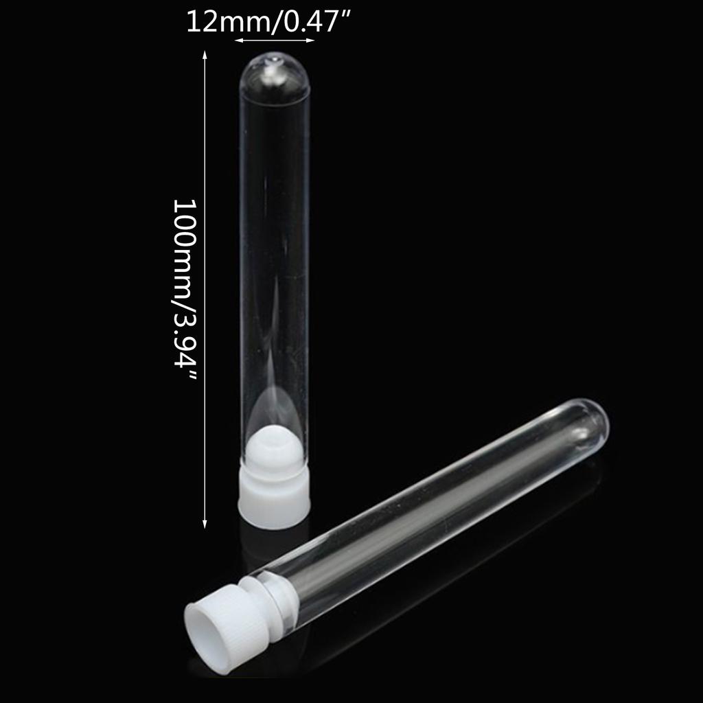 50PCS Professional Centrifuge Tubes Kit with Leak-Proof Caps Clear Lab Test Container Plastic Tubes for School Labs