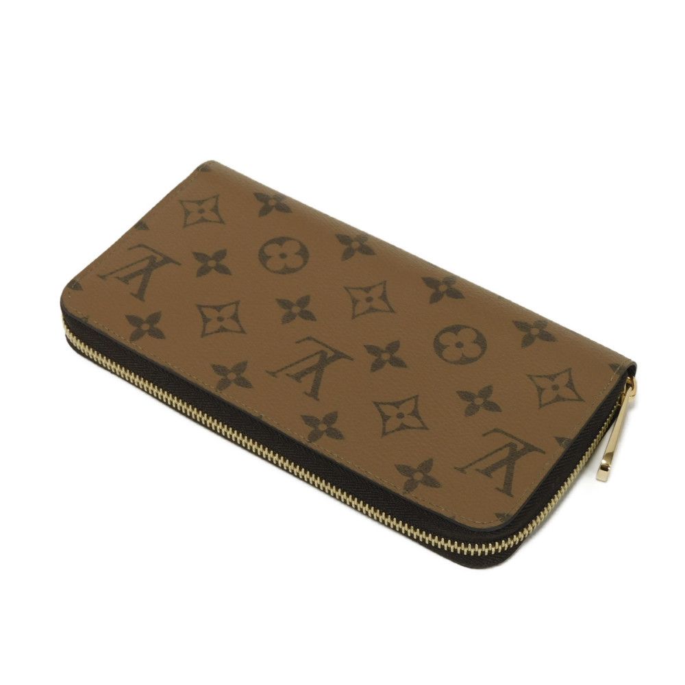 Used 12564 Zippy Wallet M82444 7940 New Model Black Zip Around RFID Excellent Condition Monogram Reverse Brown Unisex