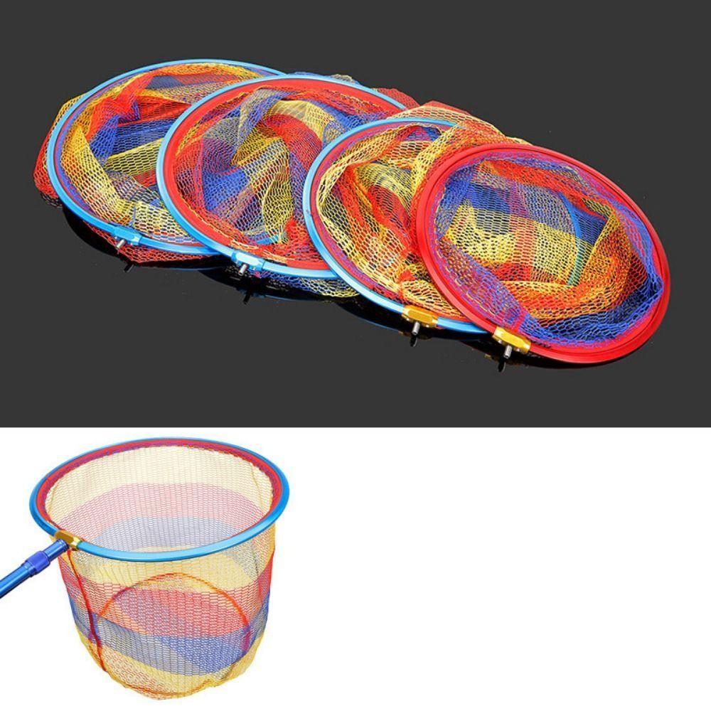 Foldable Mesh Fishing Nets Head Fishing Scoop Landing Net Fishing Hand Net Outdoor Fish Catching