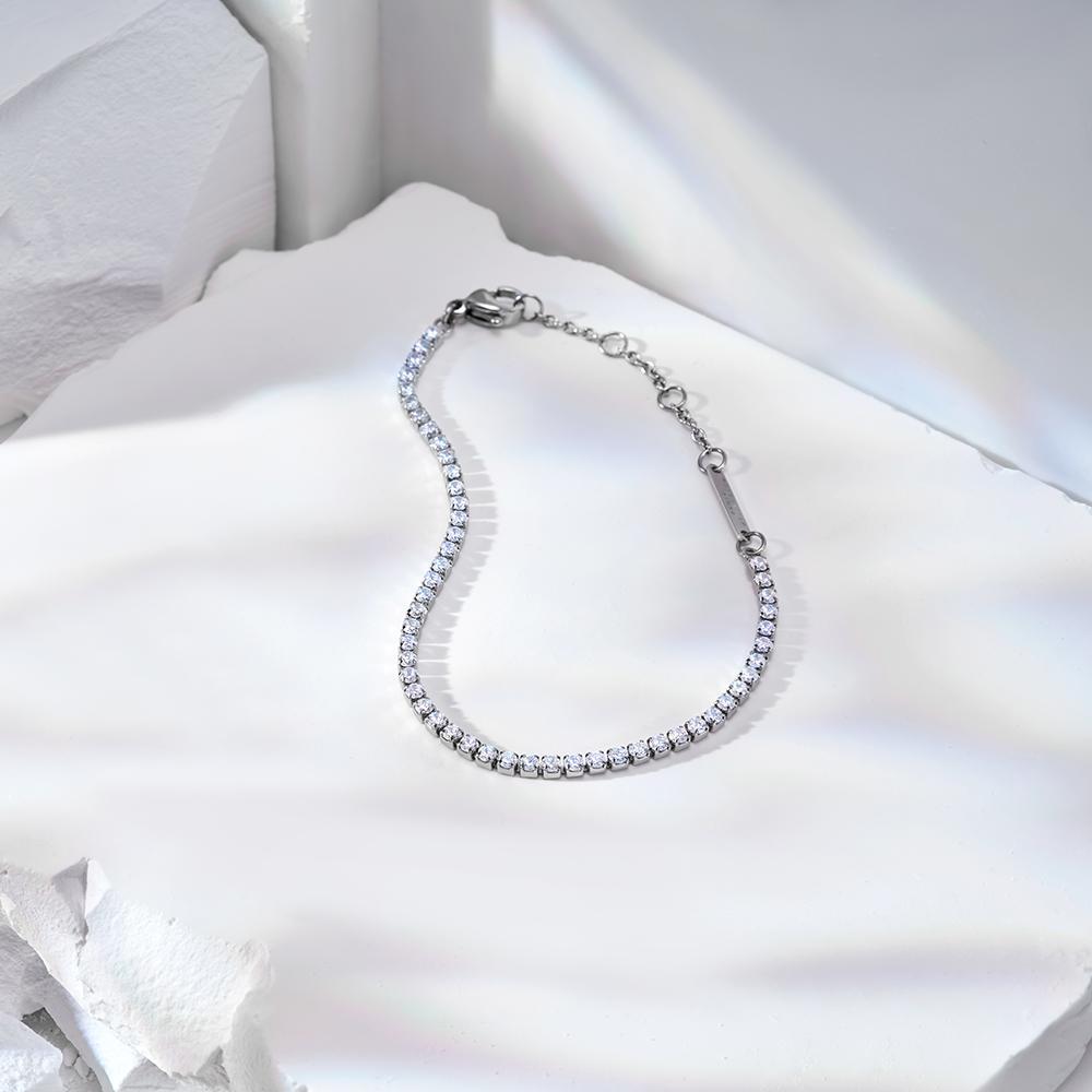 Daniel Wellington Классический теннисный браслет 2-цветный теннисный браслет Кубический браслет дружбы