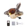 Yousheng Flapping Bird Cat Toy Interactive Simulated Chirping Bird Toy USB Rechargeable Plush Bird Cat Toy with Remote Control for Indoor Cats