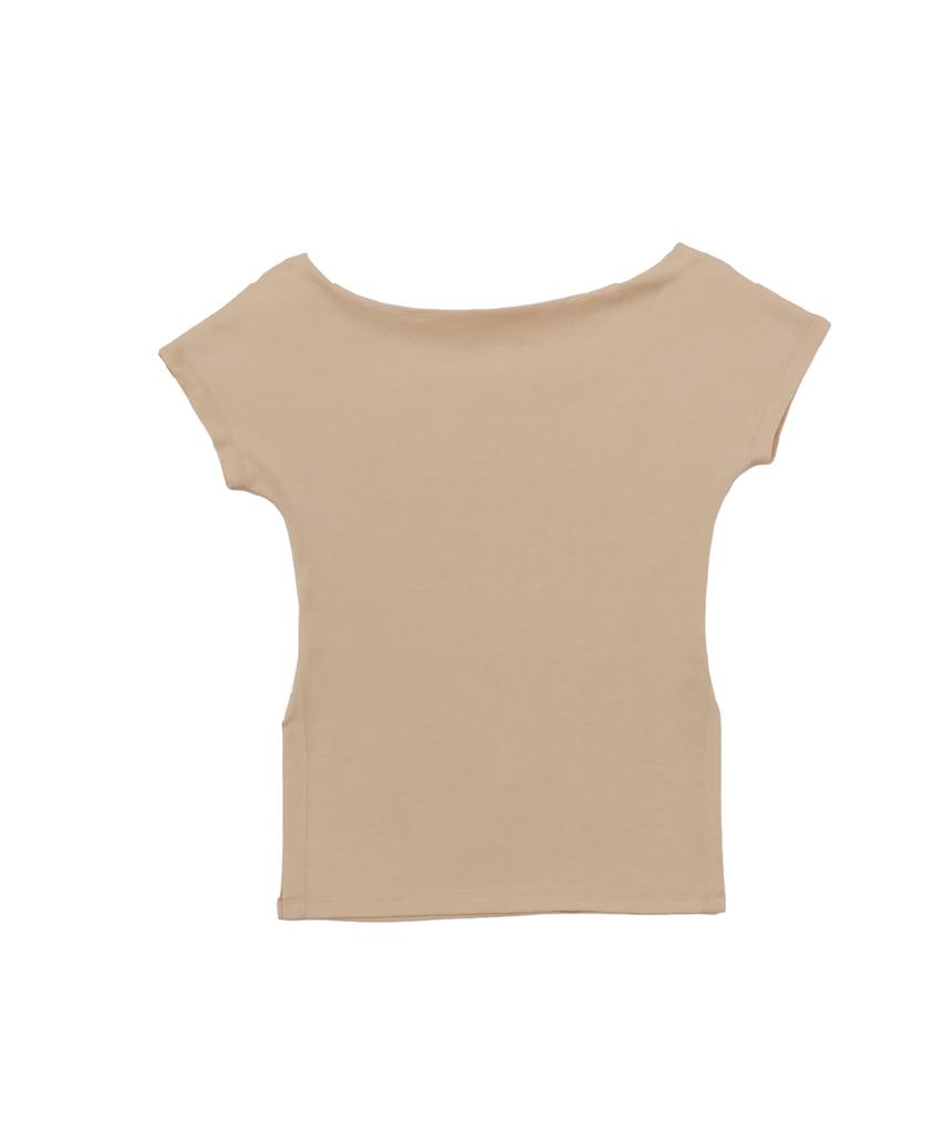 OCAK Melek_Okak Boat Neck Slim Top (Beige)