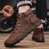 Men's Ankle Boots Handmade Plush Shoes Casual Shoes Autumn and Winter Plus Size 39-48