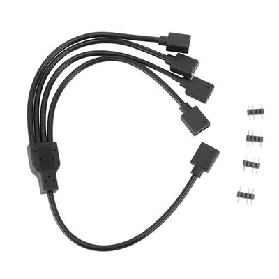 Кабель-разветвитель ARGB 1 на 4 гнездо-гнездо 5 В 3-контактный RGB-разветвитель удлинительный кабель для компьютерного корпуса, кулера ЦП и