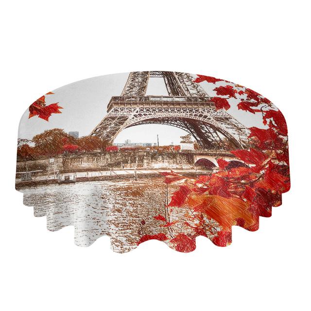 Осенние листья клена градиент круглая скатерть кухонный декор водонепроницаемая скатерть обеденный журнальный столик чехол коврик для пикника