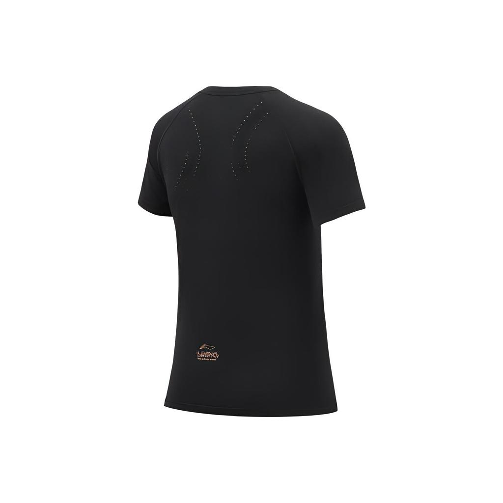 Футболка Li Ning Training Series Casual с круглым вырезом и коротким рукавом, женские топы, черная ATSR366-1