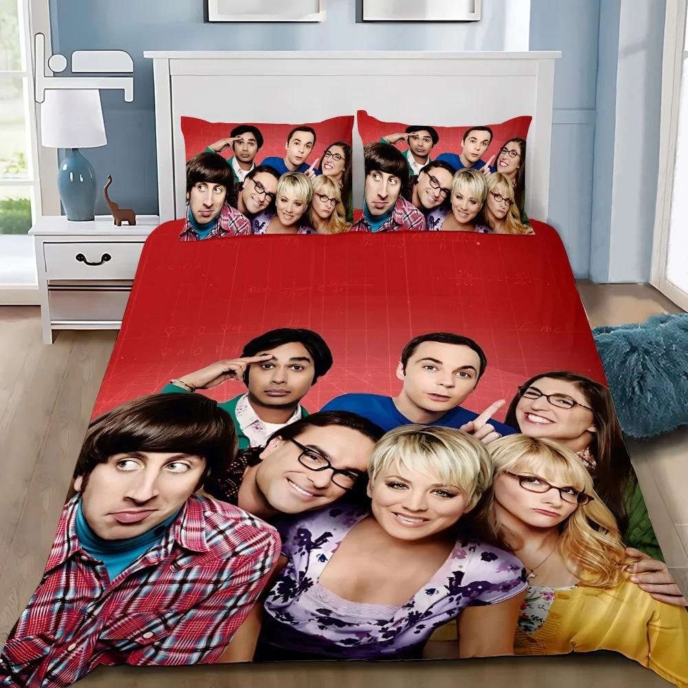 ТВ TBBT Постельное белье Теория Большого ВзрываS Пододеяльник plot characters Печать Наволочка Постельное белье Детский Подарок