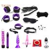 TBH Plush Handcuffs Restraints Bondage Condom Dildo Choker Couples Sex Tool Set