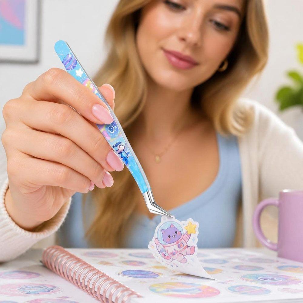 Stainless Steel False Eyelash Tweezers Anti-static Lashes Extension Tweezer Extensions Grafting