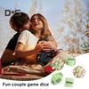 Игровой набор из 5 игральных костей Naughty Dice, светящиеся в темноте акриловые игральные кости Sexy Love для вечеринки в паре с золотыми узорами