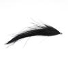 Bimoo 2PCS Size 2# Deceiver Black Saltwater Flies Pike Streamer Fly for Fly Fishing Flies