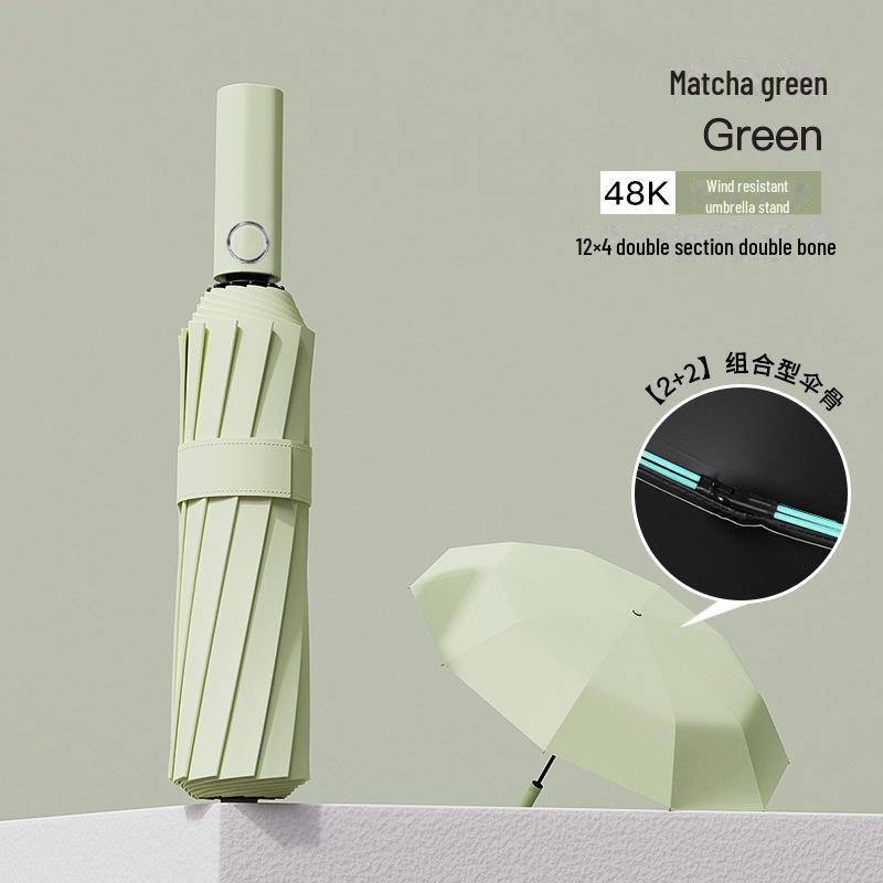 Автоматический складной зонт из 72 костей для мужчин и женщин — большой, двойного назначения: от солнца и дождя