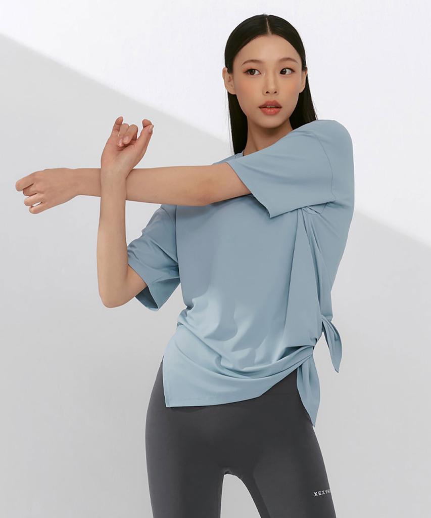 XEXYMIX Ice Feather Light 2.0 Asymmetrical Loose Fit Short Sleeve Xfk1Ts1003 (B Type)