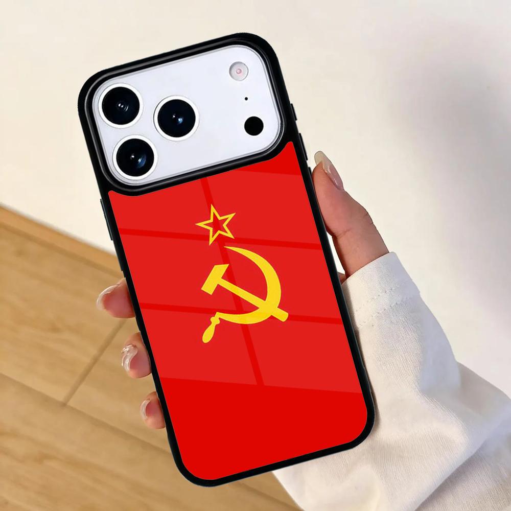 lenin Soviet Union flag SOFT Mobile Phone Case for IPhone 17 AIR 16pro Max 15 14 13 12 11 Bumper Cover
