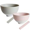 Tramparan Mino Ware набор мисок для еды в серо-розовых тонах для молодоженов свадебный подарок парный набор для отдыха/чая (Камень М/Цветок S)