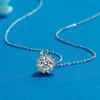Moissanite Sunflower Necklace 925 Sterling Silver 1 Carat Moissanite Pendant Noble Quality Women Jewelry Anniversary Gift